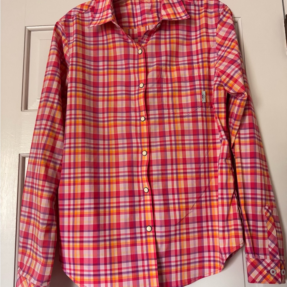 Stio Sidley Plaid Button-Up Technical Shirt, Women's M